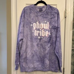 Girl Tribe Ghoul Tribe purple tye dye sweatshirt